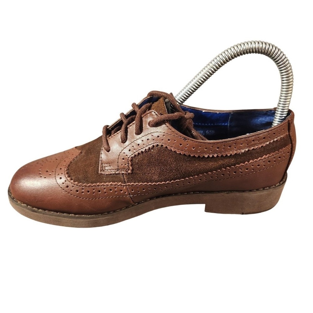 Lauren Ralph Lauren Shoes Womens‎ Size 6.5 Brown Leather Imogen Wingtip Flats